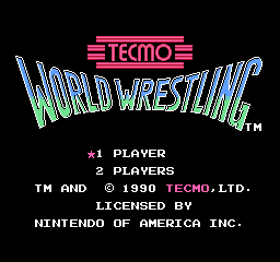 Tecmo World Wrestling Title Screen